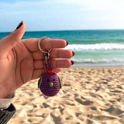 Crochet Owl Key Chain