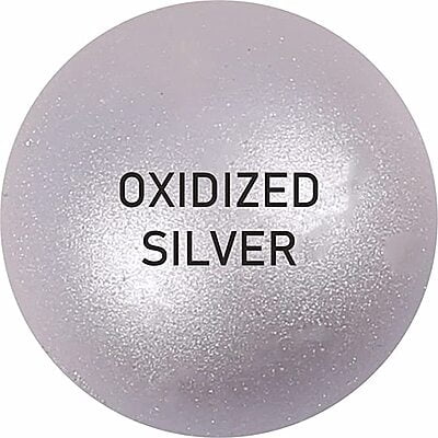 STN Sugarin Edible Metallic Luster Dust Oxidised Silver  10ml