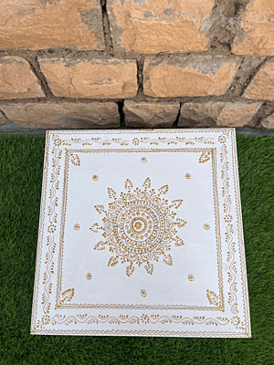 Vikinterio Marble Top Chauki Bajot