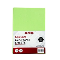 Pack of 10 A5 Light Green Coloured EVA Foam Sheets