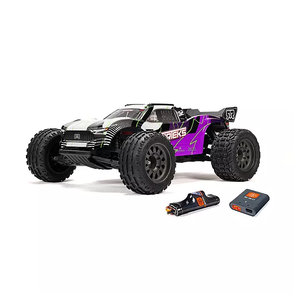 ARRMA Model 3205ST2- 1/10 VORTEKS 2WD RTR Brushed, Purple front angle view