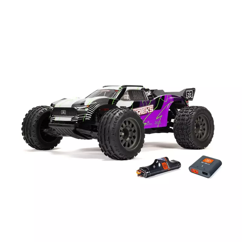 ARRMA Model 3205ST2- 1/10 VORTEKS 2WD RTR Brushed, Purple front angle view