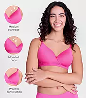 Enamor Ultra Smooth T-Shirt Bra - Padded, Non-Wired, Full Coverage - A127
