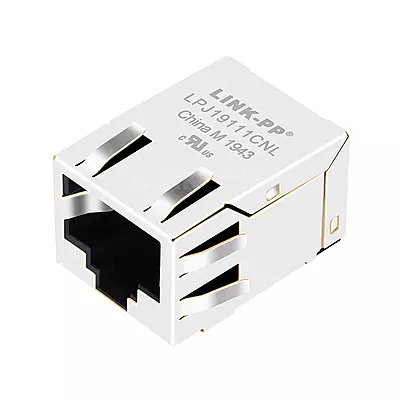 SMT RJ45 Connector with 10/100 Base-T Integrated Magnetics - LPJ19111CNL