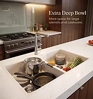 Quartz Elite Double Bowl Sink (Ivory Stone)