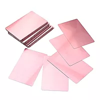 DIYAKON Pink Aluminium Business Cards for Laser Engraving, ATM Card Size, 0.2mm Thick, Metallic Finish, 100 Pcs
