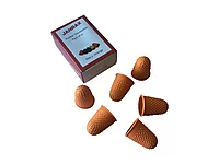 Pack of 12 Orange No.3 Rubber Thimblettes - Extra Large Thimble Finger Cones