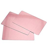 DIYAKON Pink Aluminium Business Cards for Laser Engraving, ATM Card Size, 0.2mm Thick, Metallic Finish, 100 Pcs