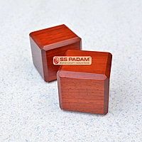 Red Padauk Wood Paperweight Pair
