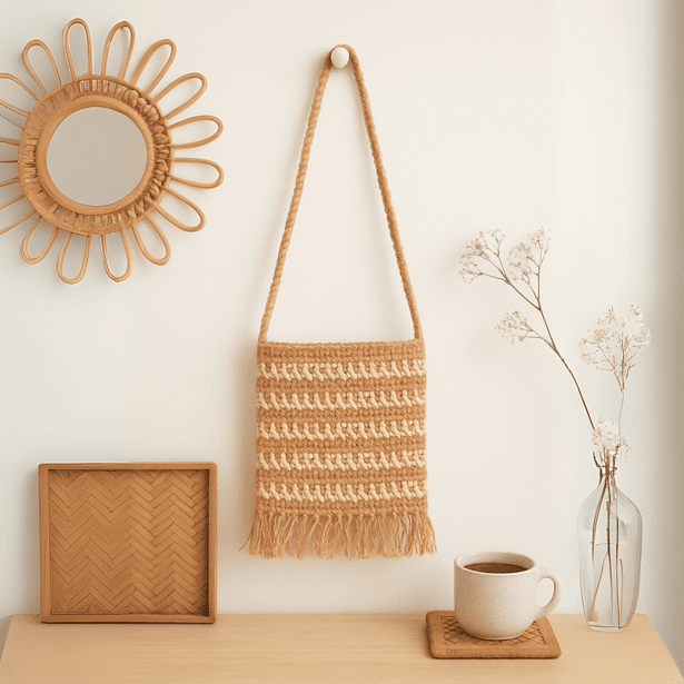 Jute 2 Color Knot Bag
