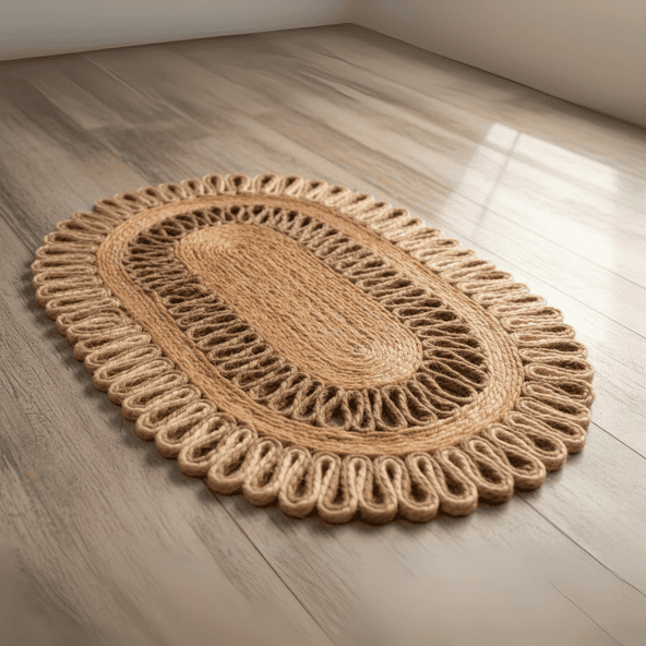 Jute placemat oval