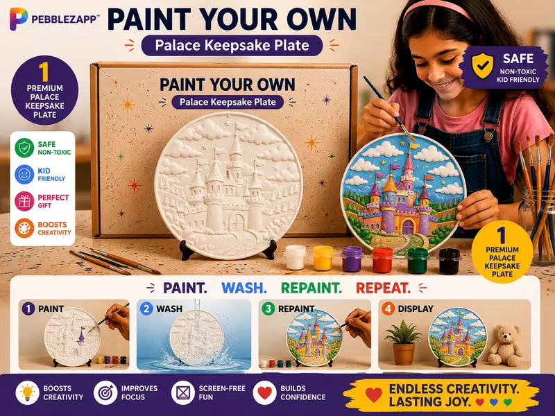 Reusable Palace Keep sake plate DIY Painting Kit