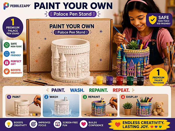 Reusable Palace Pen stand DIY Painting Kit