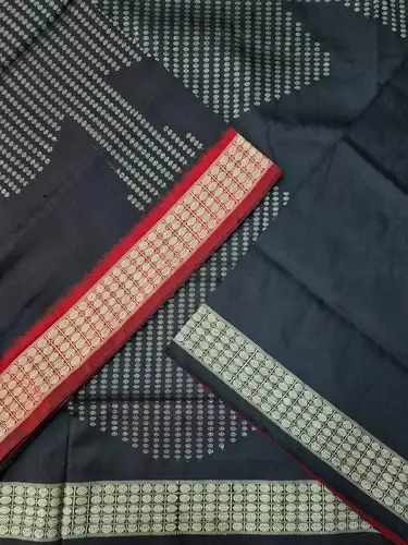 Pan Patar Bomkai Silk Saree-Maroon