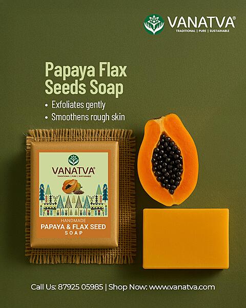 Papaya Flax Seeds Soap