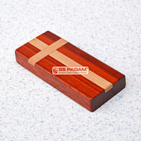 Red Padauk Wood Cross Designer Paperweight