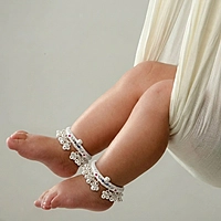 Silver Anklets for Baby / 2 to 7 months old baby