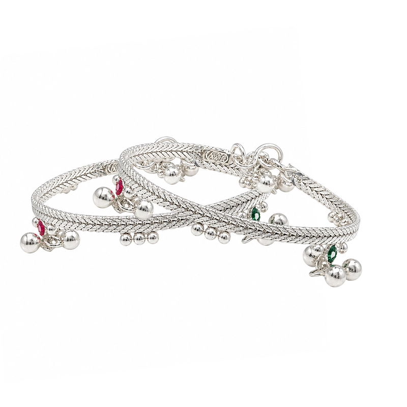 Sterling Silver Baby Anklet/Kolusu