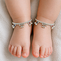 Silver Baby Anklet/Kolusu