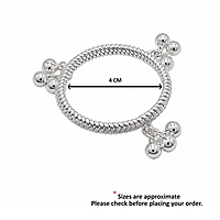 Silver Baby Anklet ( Karanai Kolusu with Salangai)