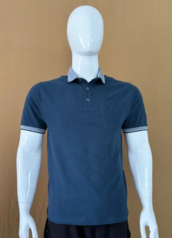 Men Petrol Blue Poloshirt