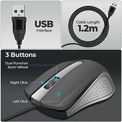 MOUSE WIRED FOXIN GLANCE