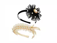 Embellished Floral Pearl Hairband Set for Girls and Women