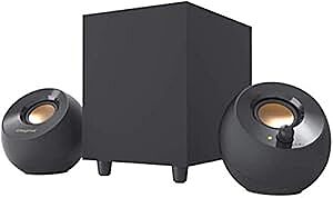 Creative Pebble Plus 2.1 USB-Powered Desktop Speakers with Powerful Down-Firing Subwoofer and Far-Field Drivers, 8W RMS with 16W Peak Power