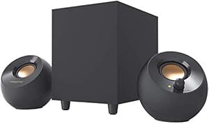 Creative Pebble Plus 2.1 USB-Powered Desktop Speakers with Powerful Down-Firing Subwoofer and Far-Field Drivers, 8W RMS with 16W Peak Power