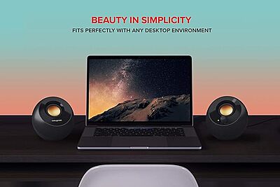 Creative Pebble Plus 2.1 USB-Powered Desktop Speakers with Powerful Down-Firing Subwoofer and Far-Field Drivers, 8W RMS with 16W Peak Power