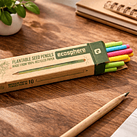 Personalized Event Seed Pencil - Pack of 500 Bulk Order | Ecosphere Stationery | Corporate Events | CSR Events - Flower Tag