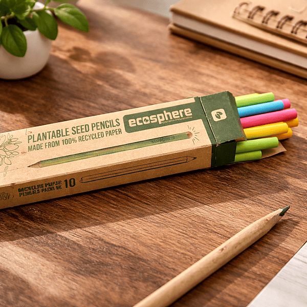 Personalized Event Seed Pencil - Pack of 500 Bulk Order | Ecosphere Stationery | Corporate Events | CSR Events - Flower Tag