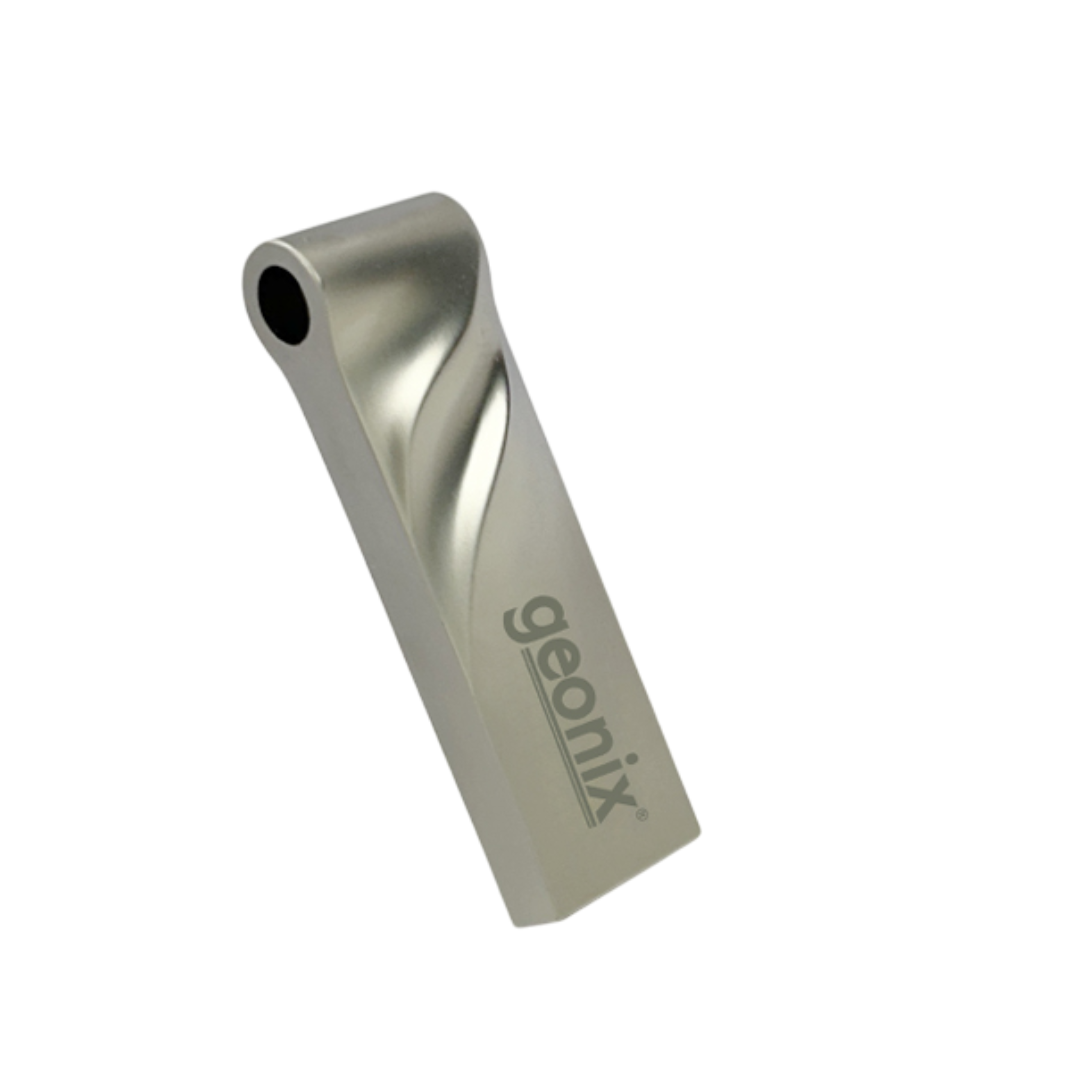 Geonix 128GB USB 3.2 Pen Drive, Lightweight Keyring Design, 5-Year Warranty, Grey-GXPDU128GB