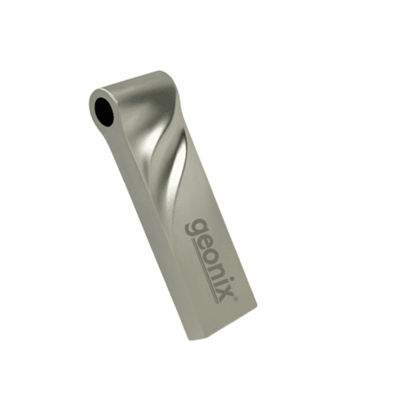 ​Geonix 128GB USB 3.2 Pen Drive, Lightweight Keyring Design, 5-Year Warranty, Grey​-GXPDU128GB
