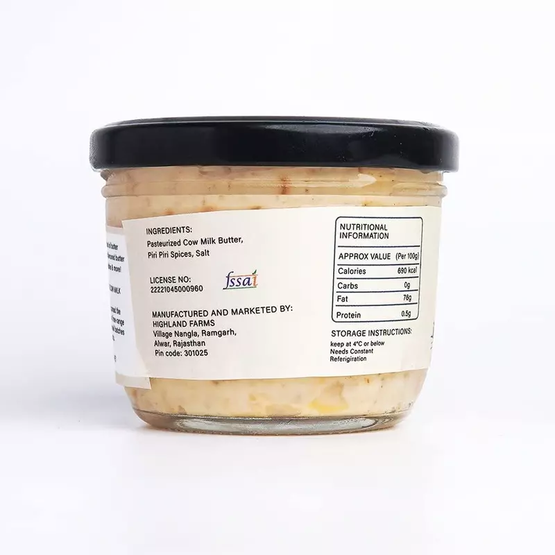 A2 Cow Milk Butter (Peri Peri) - Highland Farms