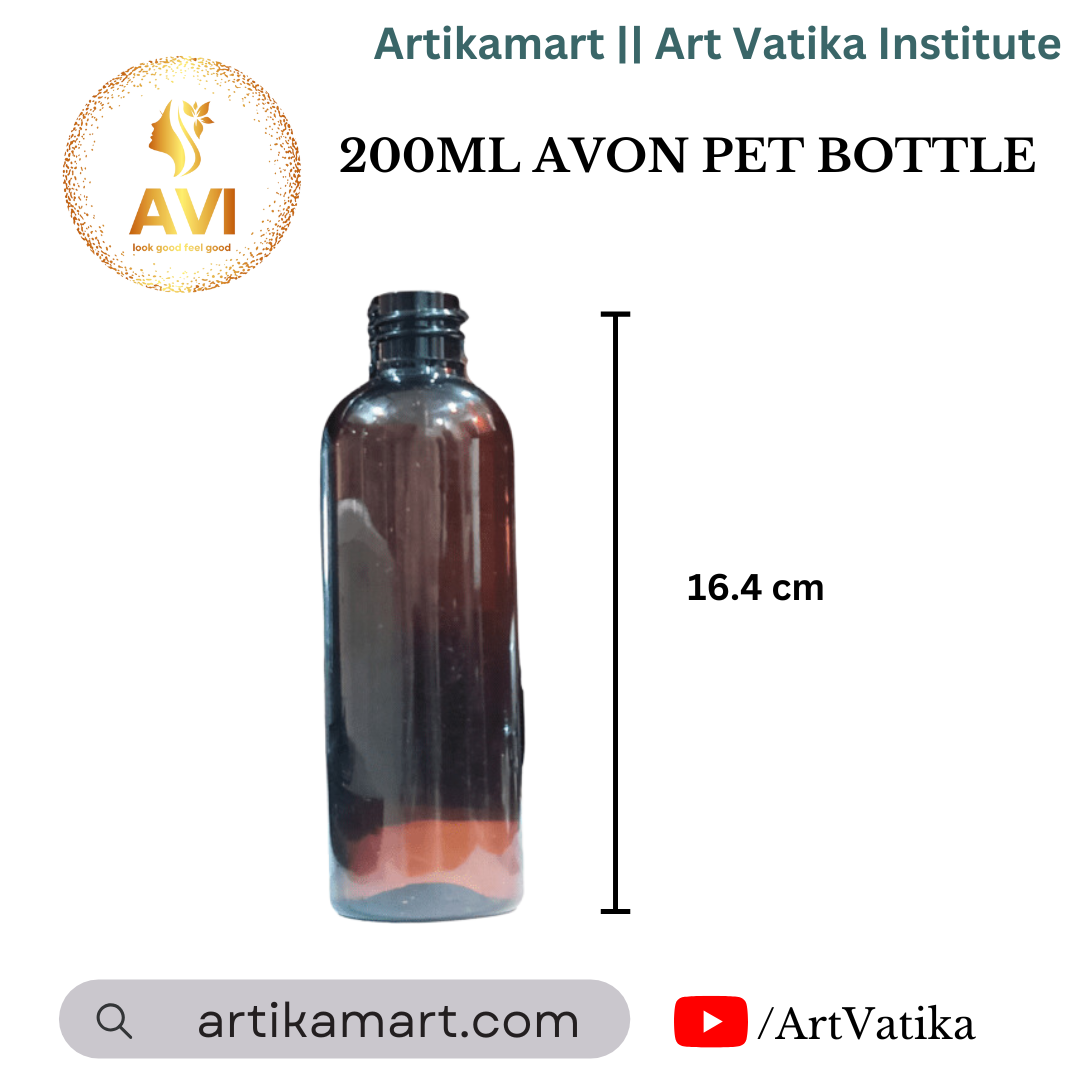 200ML AVON PET BOTTLE AMBER - 24MM NECK 200ML AVON PET BOTTLE AMBER - 24MM NECK