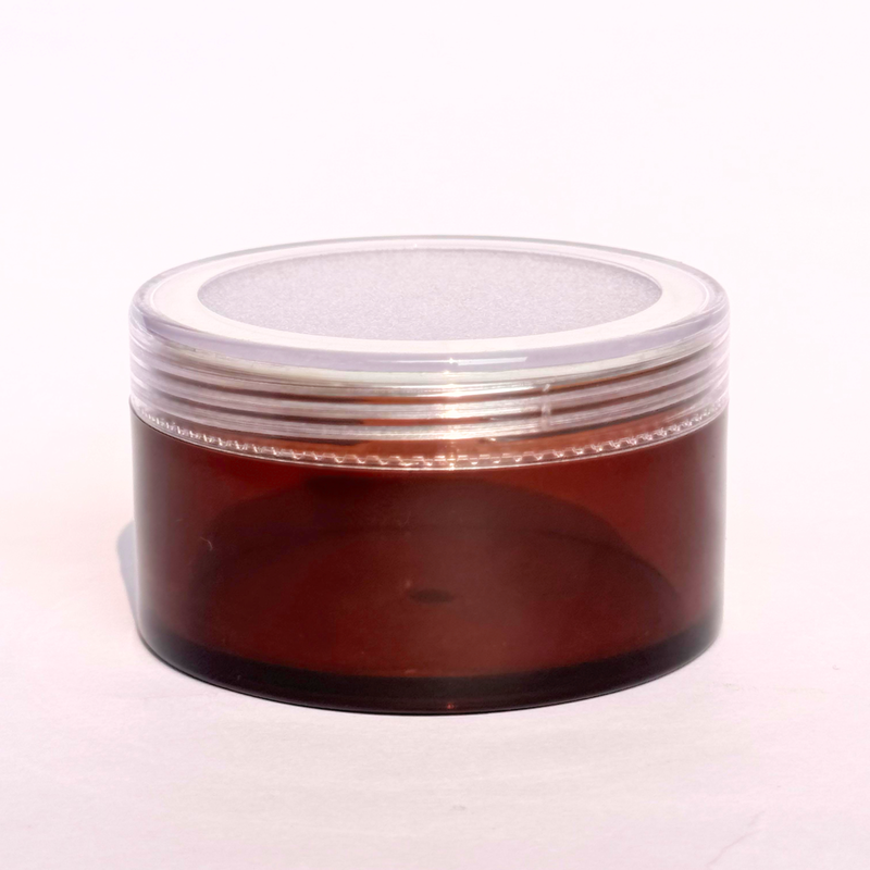 Acrylic San Jar Amber + White Inner + Transparent Cap - 50g