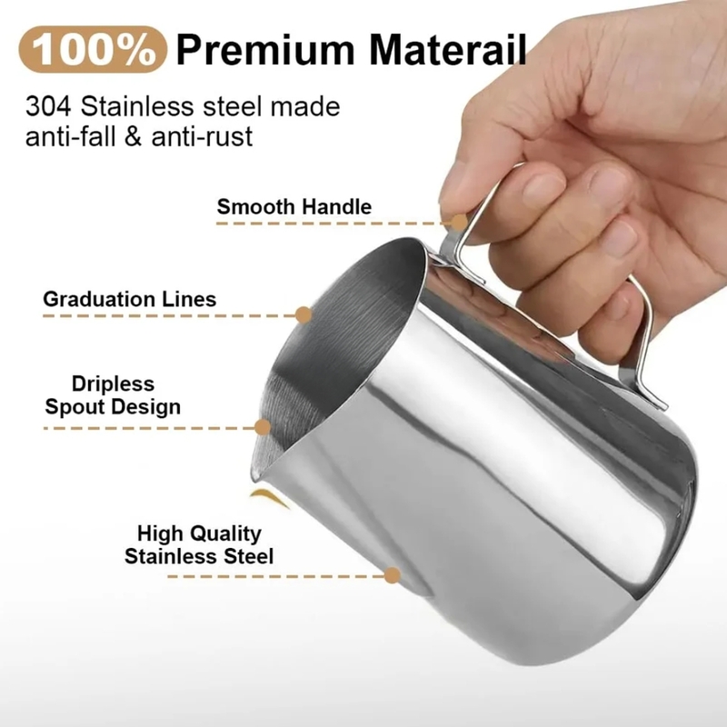 Pouring S.S. Mug 900ml Jug Steel for Candle Making with Spout