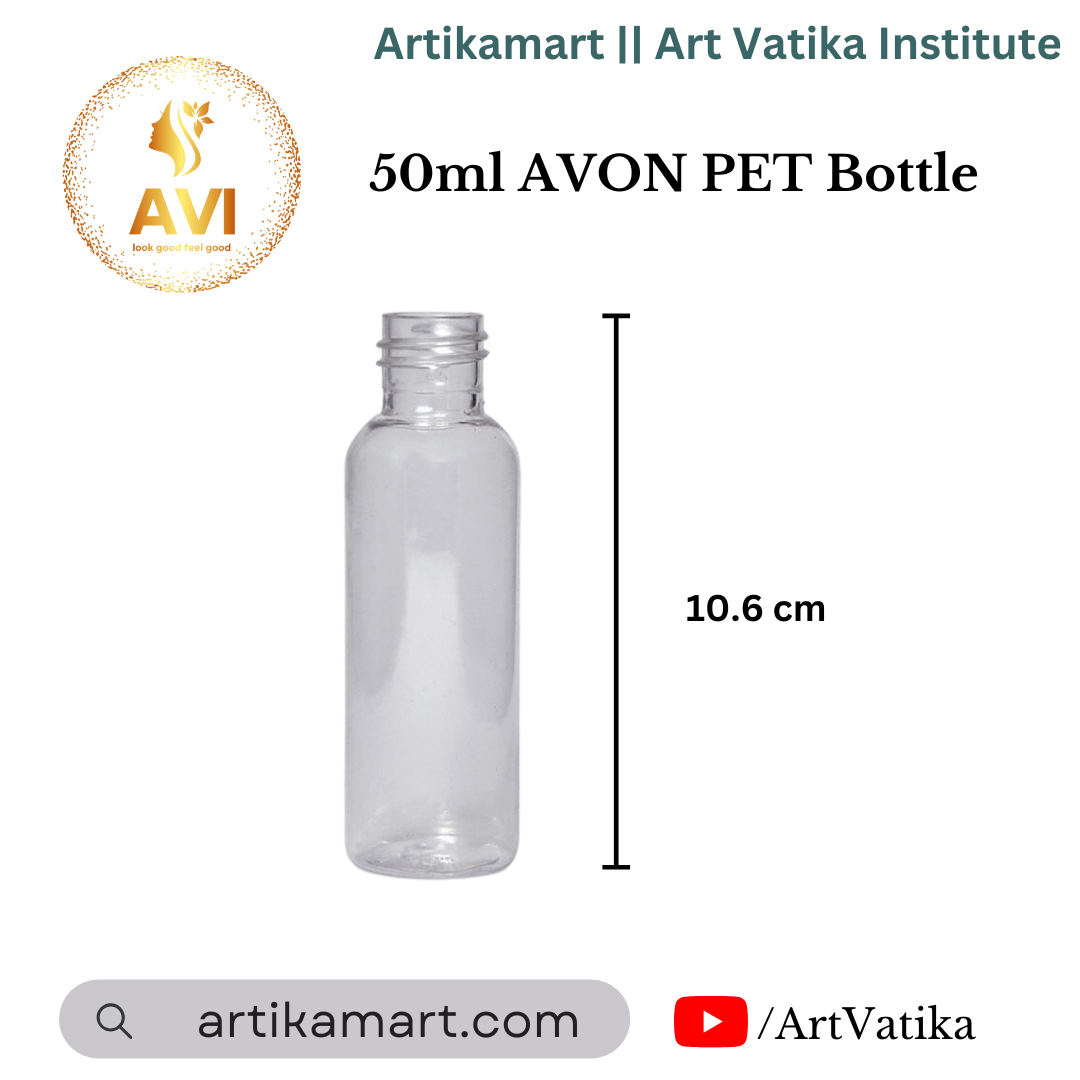 50ml AVON PET Bottle CLEAR - 20mm Neck 50ml AVON PET Bottle CLEAR - 20mm Neck