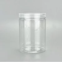600ml Transparent PET Cookie Jar with Lid | Food Grade Jars