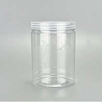 600ml Transparent PET Cookie Jar with Lid | Food Grade Jars