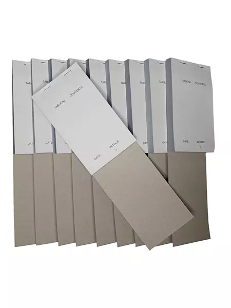 Pack of 10 95mm x 165mm White NCR Quadruplicate Restaurant Service Pads (PAD400)