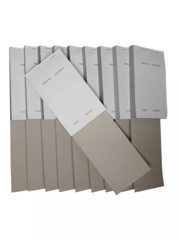 Pack of 10 95mm x 165mm White NCR Quadruplicate Restaurant Service Pads (PAD400)