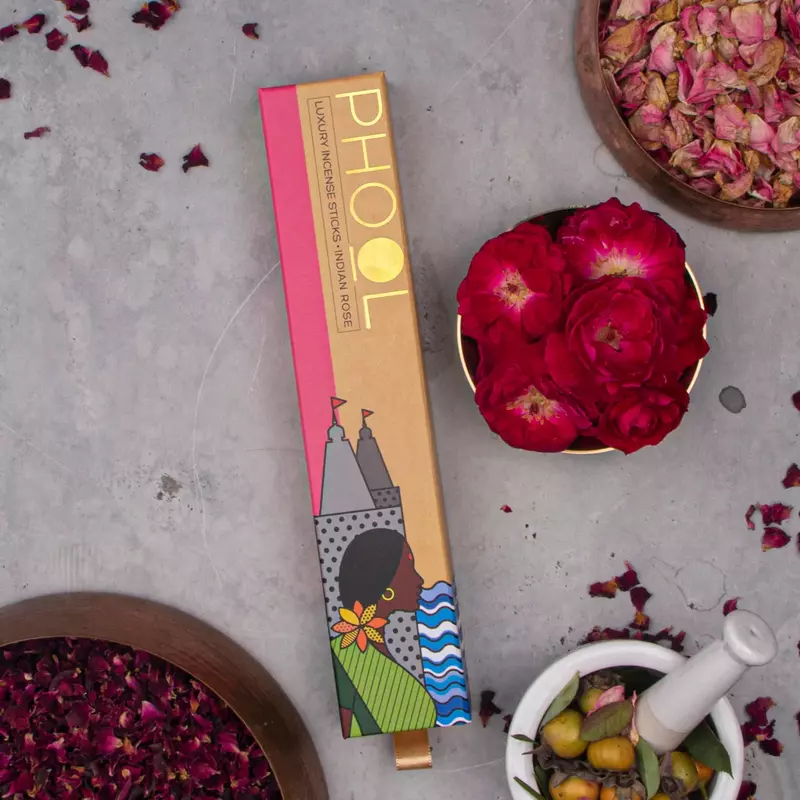 Phool INDIAN ROSE Incense Sticks