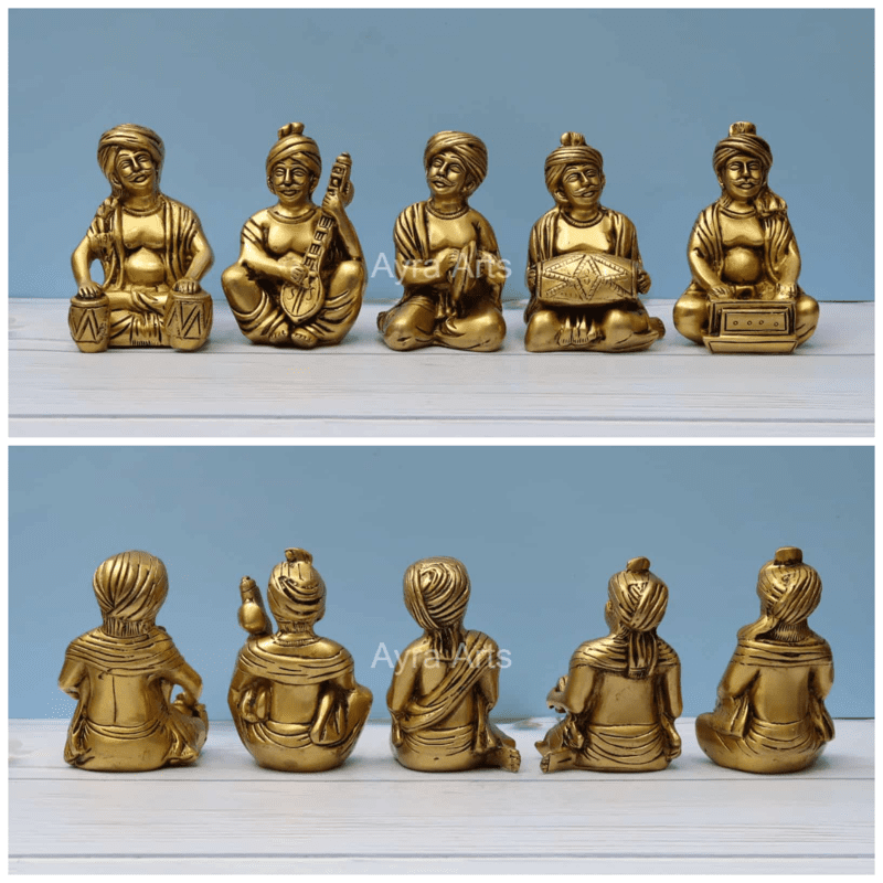 Farmer Musical Set Of 5 Pieces - 5 Inch Height