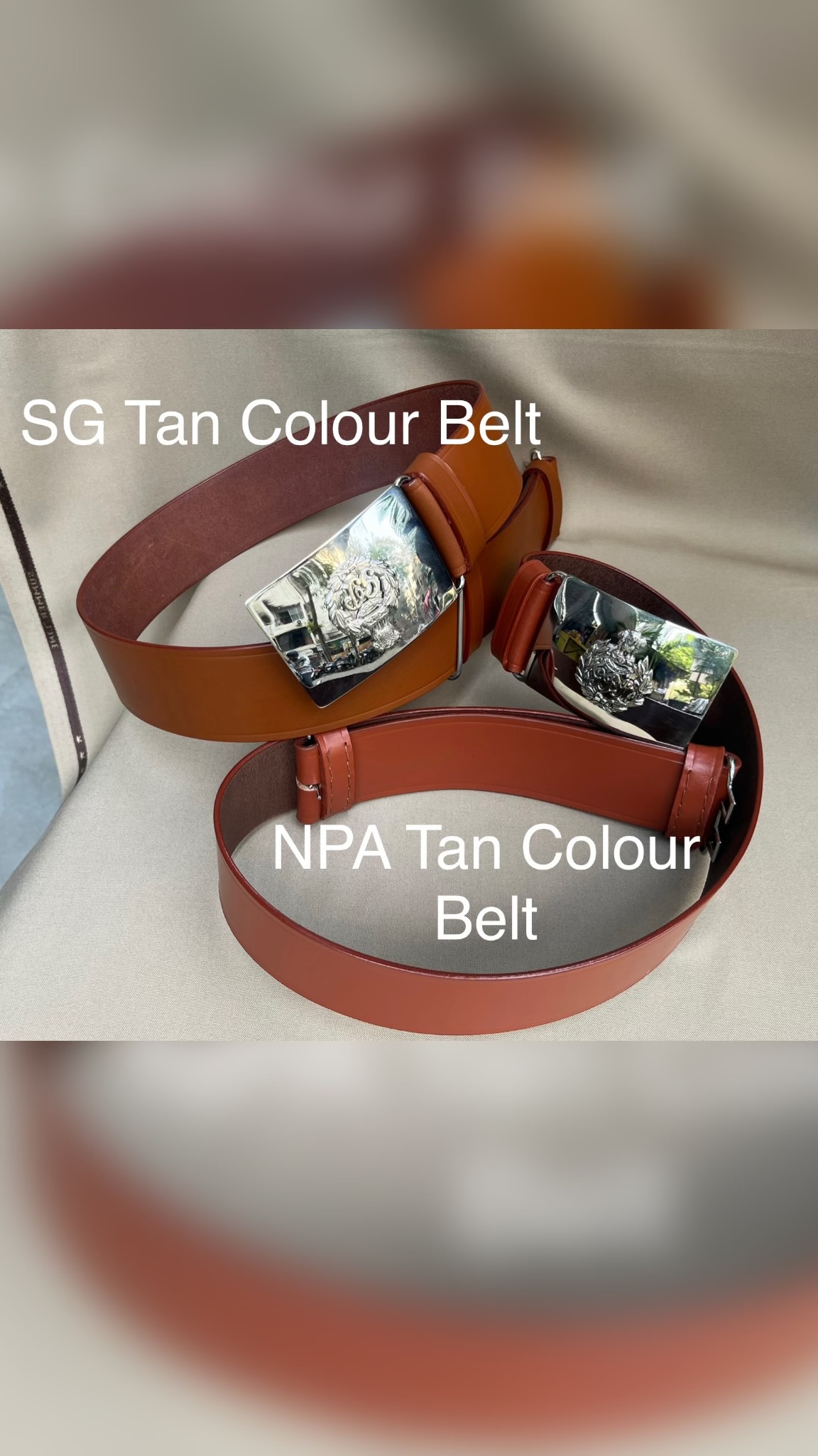 SG DUTY BELT NPA TAN LEATHER