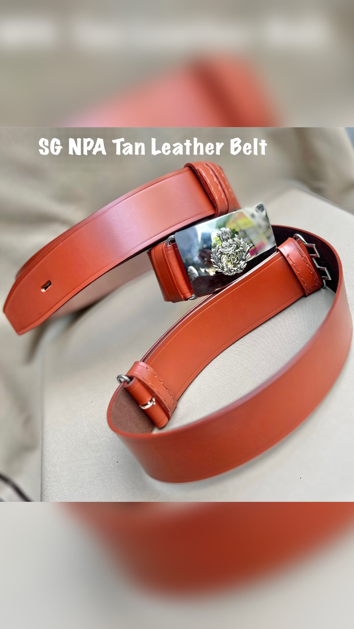 SG DUTY BELT NPA TAN LEATHER