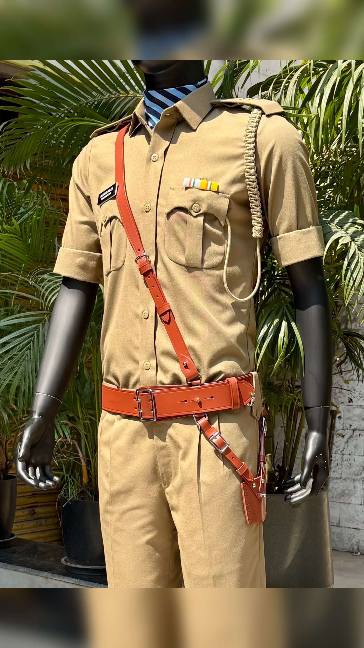 SG CROSS BELT : NPA TAN LEATHER