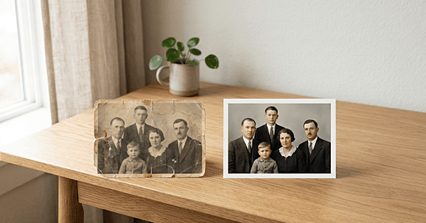 Photo Restoration Service - Damaged