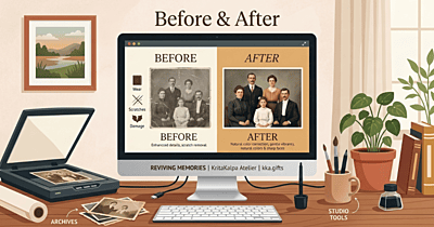 Photo Restoration Service - Damaged